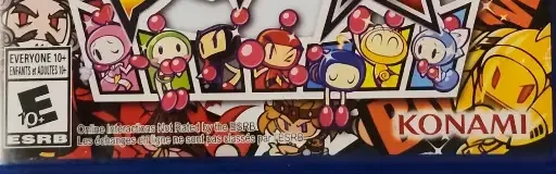 Super Bomberman R, the ESRB box on its front