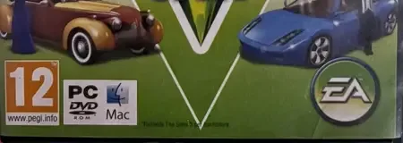 The Sims 3: Fast Lane Stuff, the PEGI square on its front
