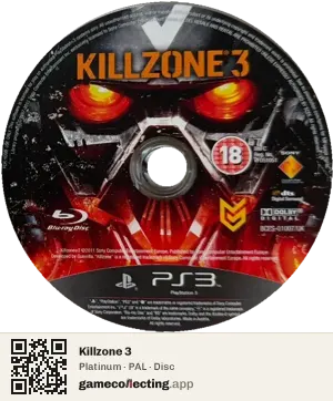 Killzone 3 PlayStation 3, PAL disc