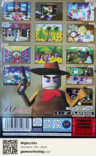 Mighty Hits Sega Saturn, PAL box back