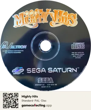 Mighty Hits Sega Saturn, PAL disc