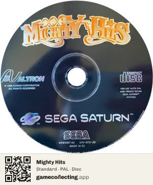 Mighty Hits Sega Saturn, PAL disc
