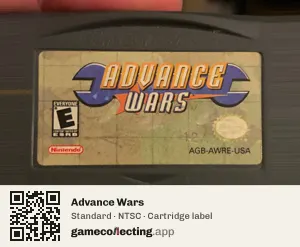 Advance Wars Game Boy Advance, NTSC cartridge label