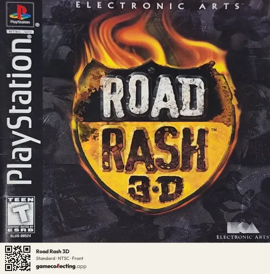 Road Rash 3D PlayStation, NTSC box front