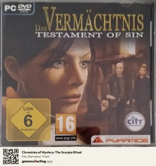 Chronicles of Mystery: The Scorpio Ritual Computer, Germany box front