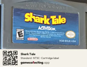 Shark Tale Game Boy Advance, NTSC cartridge label