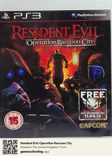 Resident Evil: Operation Raccoon City PlayStation 3, United Kingdom box front