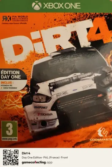 Dirt 4 Xbox One, France box front