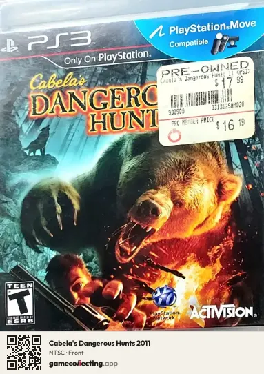 Cabela's Dangerous Hunts 2011 PlayStation 3, NTSC box front