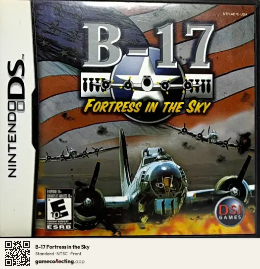 B-17 Fortress in the Sky Nintendo DS, NTSC box front
