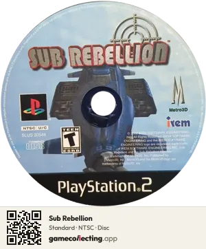 Sub Rebellion PlayStation 2, NTSC disc