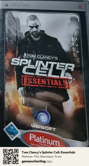 Tom Clancy's Splinter Cell: Essentials PlayStation Portable, Germany box front