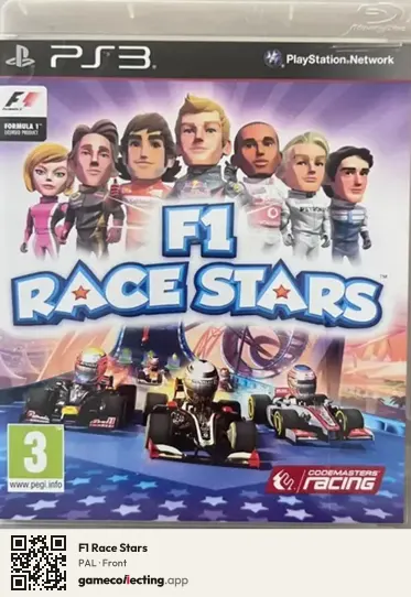 F1 Race Stars PlayStation 3, PAL box front