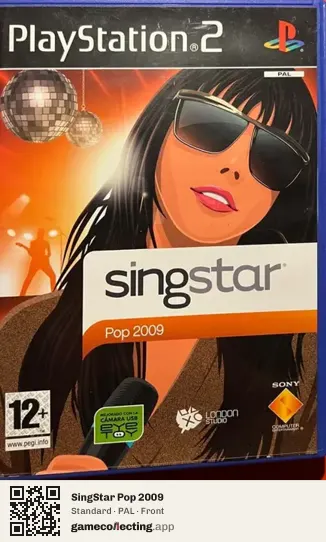 SingStar Pop 2009 PlayStation 2, PAL box front
