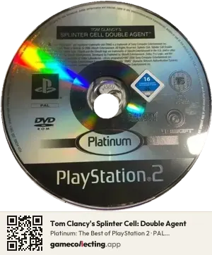 Tom Clancy's Splinter Cell: Double Agent PlayStation 2, PAL disc