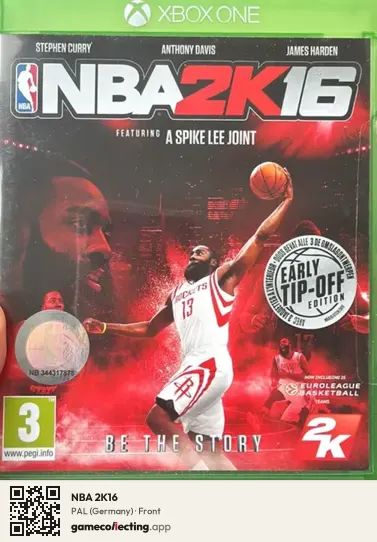NBA 2K16 Xbox One, Germany box front