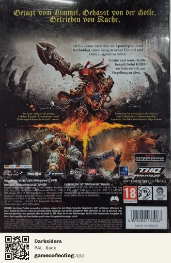 Darksiders Computer, PAL box back