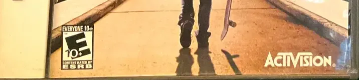 Tony Hawk's Proving Ground, the ESRB box on its front