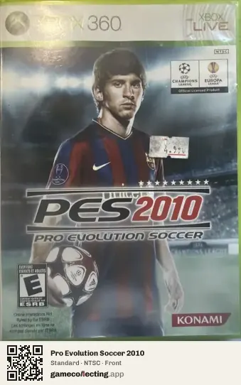 Pro Evolution Soccer 2010 Xbox 360, NTSC box front