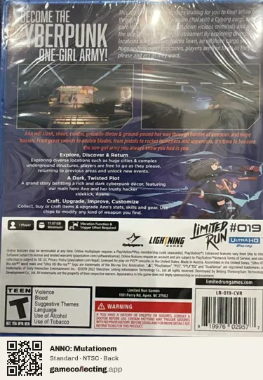 ANNO: Mutationem PlayStation 5, NTSC box back