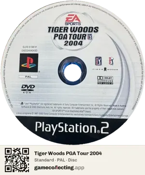 Tiger Woods PGA Tour 2004 PlayStation 2, PAL disc