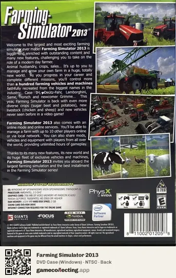 Farming Simulator 2013 Computer, NTSC box back