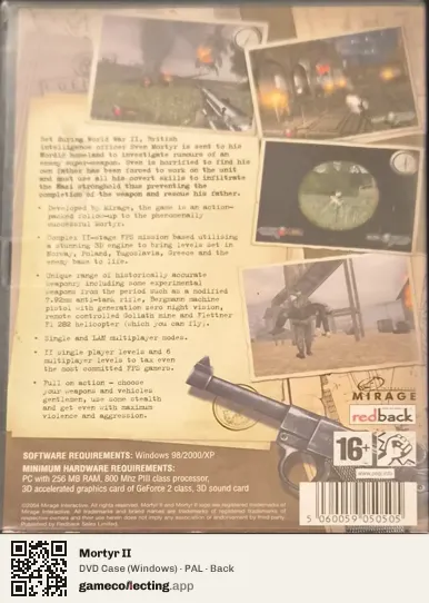 Mortyr II Computer, PAL box back