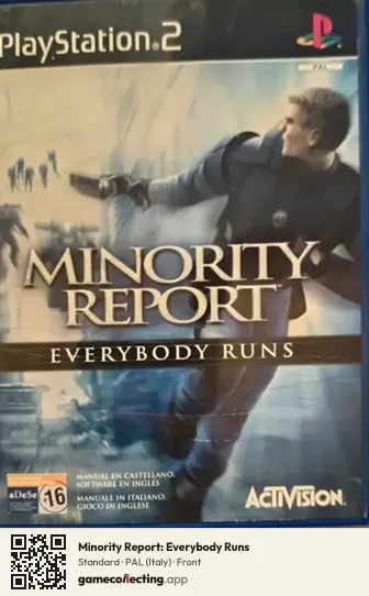 Minority Report: Everybody Runs PlayStation 2, Italy box front