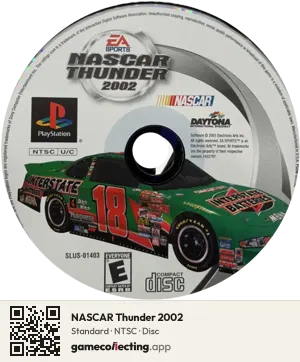 NASCAR Thunder 2002 PlayStation, NTSC disc
