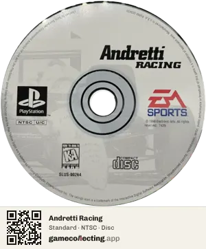 Andretti Racing PlayStation, NTSC disc