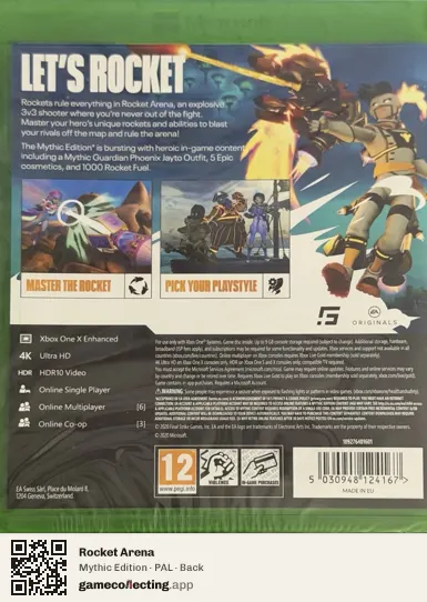 Rocket Arena Xbox One, PAL box back