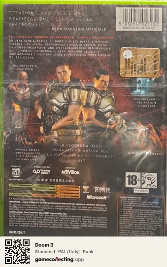 Doom 3 Xbox, Italy box back