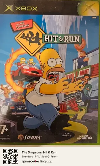 The Simpsons: Hit & Run Xbox, Spain box front