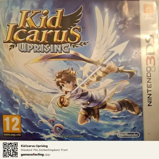 Kid Icarus: Uprising Nintendo 3DS, United Kingdom box front