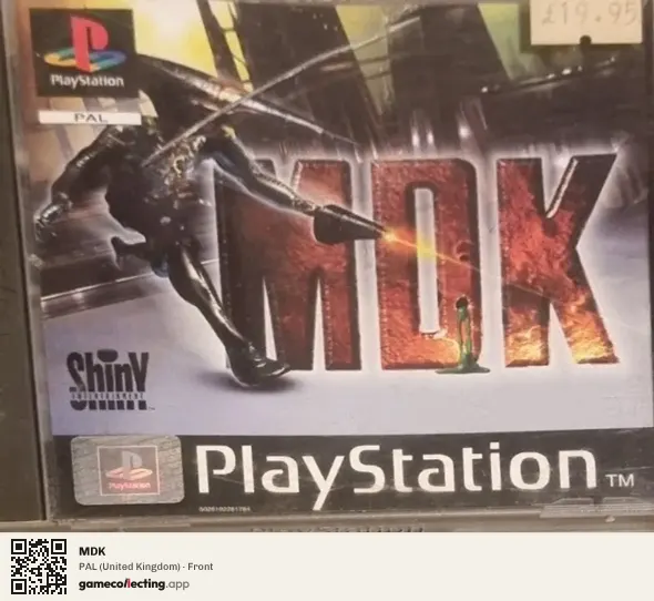 MDK PlayStation, United Kingdom box front