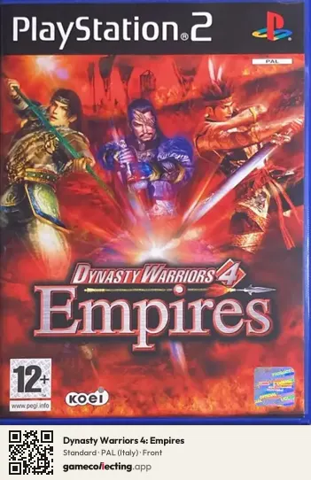 Dynasty Warriors 4: Empires PlayStation 2, Italy box front