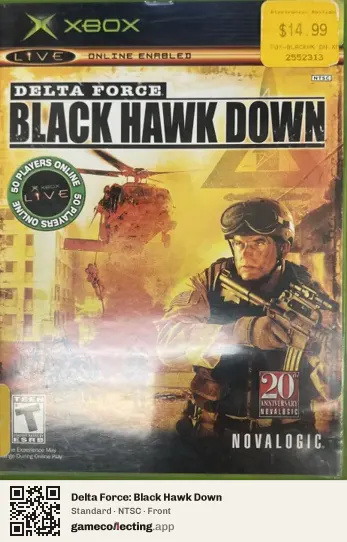 Delta Force: Black Hawk Down Xbox, NTSC box front