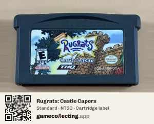 Rugrats: Castle Capers Game Boy Advance, NTSC cartridge label
