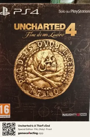 Uncharted 4: A Thief's End PlayStation 4, Italy box front