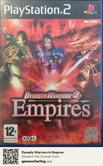 Dynasty Warriors 4: Empires PlayStation 2, France box front
