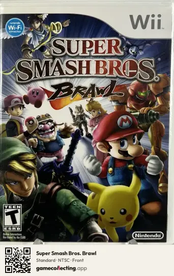 Super Smash Bros. Brawl Nintendo Wii, NTSC box front