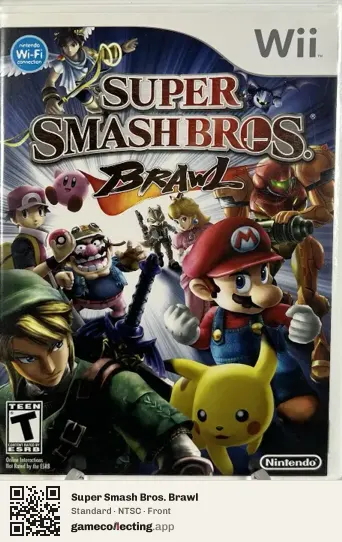 Super Smash Bros. Brawl Nintendo Wii, NTSC box front