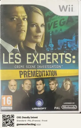 CSI: Deadly Intent Nintendo Wii, France box front