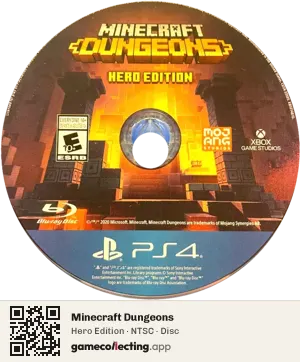 Minecraft Dungeons PlayStation 4, NTSC disc