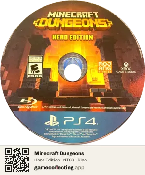 Minecraft Dungeons PlayStation 4, NTSC disc