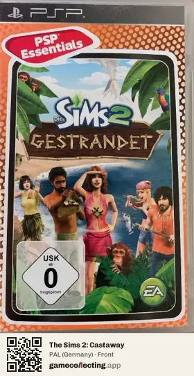 The Sims 2: Castaway PlayStation Portable, Germany box front
