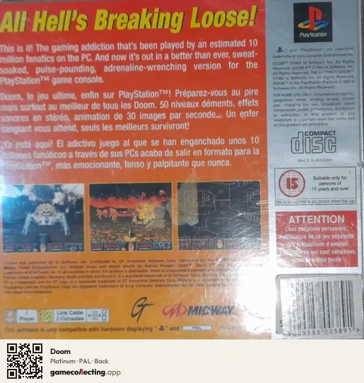 Doom PlayStation, PAL box back