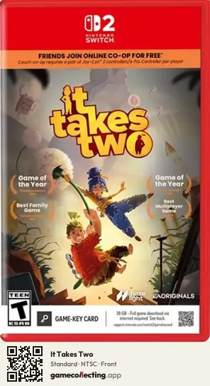 It Takes Two Nintendo Switch 2, NTSC box front