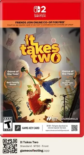 It Takes Two Nintendo Switch 2, NTSC box front