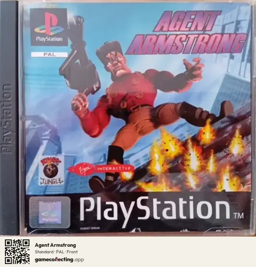 Agent Armstrong PlayStation, PAL box front
